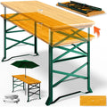 deuba bierzelttisch hoehenverstellbar klappbar hoch outdoor breit holz xxl buffettisch 170cm bierzeltgarnitur stehtisch bartisch partytisch klapptisch