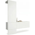 garderoben-set nivo minimalistische flurgarderobe mit push-to-open made in germany eingangsmoebel weiss matt 52 x 193 x 35 cm