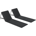 amopatio 2er set strandmatte klappbar mit mehrstufig verstellbarer rueckenlehne tragegurt faltbare sonnenliege mit tasche fuer strand garten camping terrasse schwarz