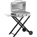 3 brenner gas grillwagen grill gasgrill mit grillrost 7kw grillflaeche 56534cm mit seitentischen faltbarem rollwagen rollen thermometer fuer outdoor camping balkon garten