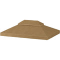 ersatzdach fuer pavillon 4x3m doppelt mit ablaufloechern 370gsm hd polyester upf30 nur stoff