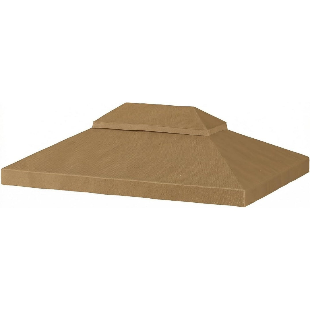 ersatzdach fuer pavillon 4x3m doppelt mit ablaufloechern 370gsm hd polyester upf30 nur stoff