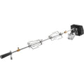 roesle premium-drehspiess hochwertiger grillspiess fuer roesle grill-stationen fuer videro g4g6 und magnum g4 traglast 10 kg edelstahl 1810 silberfarbenschwarz hochwertiger grillspiess aus edelstahl 1810 traglast 10 kg silbernschwarz