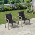 triumphkey gartenstuehle stapelbar 2er set aluminium gartenstuhl mit armlehnen garten stapelstuehle balkonstuehle garten esszimmerstuehle wetterfeste terrassenstuehle braun