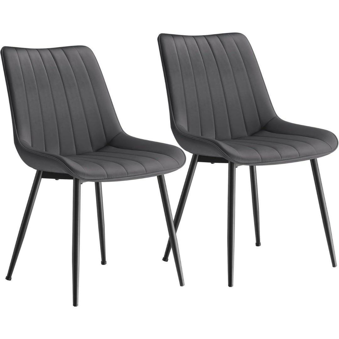 esszimmerstuehle 2er-set gepolstert grau tintenschwarz ldc090g05 kuechenstuhl stahlbeine bis 120 kg belastbar grau-schwarz tyra kollektion ldc090g05